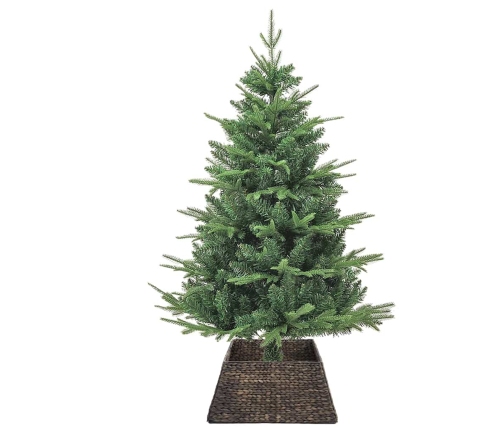 Ziemassvētku Koka Apmale Melna 60 X 60 X 28 Cm Ūdens Hiacintes Vidaxl