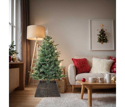 Ziemassvētku Koka Apmale Melna 70 X 70 X 28 Cm Ūdens Hiacintes Vidaxl