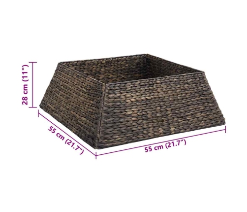 Ziemassvētku Koka Apmale Melna 70 X 70 X 28 Cm Ūdens Hiacintes Vidaxl