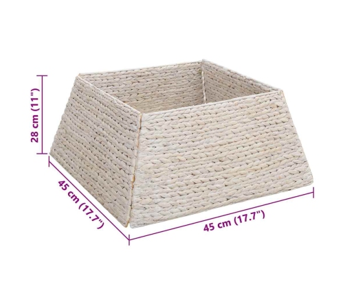 Ziemassvētku Koka Apmale Balts 60 X 60 X 28 Cm Ūdens Hiacintes Vidaxl