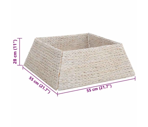 Ziemassvētku Koka Apmale Balts 70 X 70 X 28 Cm Ūdens Hiacintes Vidaxl