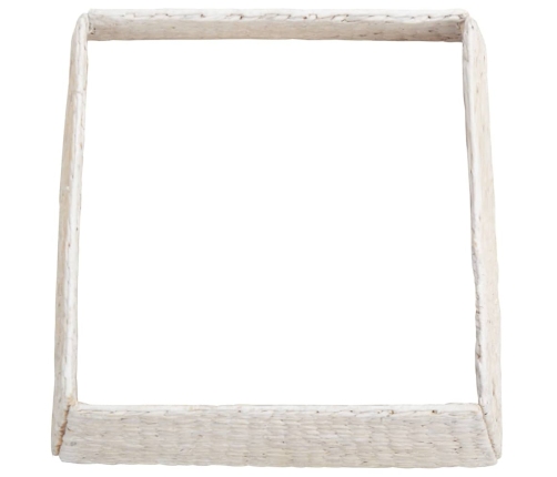 Ziemassvētku Koka Apmale Balts 70 X 70 X 28 Cm Ūdens Hiacintes Vidaxl