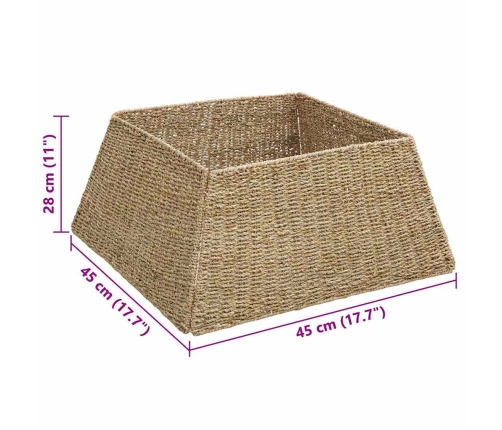 Ziemassvētku Koka Apmale Brūna 60 X 60 X 28 Cm Jūras Zāle Vidaxl