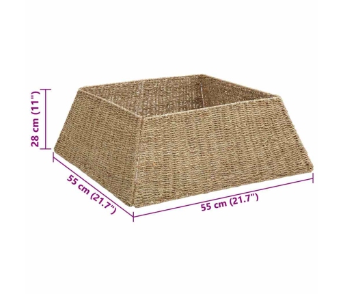 Ziemassvētku Koka Apmale Brūna 70 X 70 X 28 Cm Jūras Zāle Vidaxl