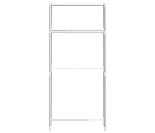 Veļas Mašīnas Plaukts Balts 70 X 27 X 136 Cm Alumīnijs Vidaxl