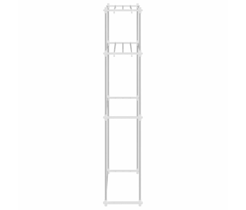 Veļas Mašīnas Plaukts Balts 70 X 27 X 136 Cm Alumīnijs Vidaxl