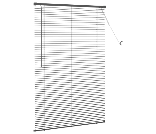 Venēcijas Žalūzija Regulējams Sudrabaini Pelēks 150 X 80 Cm Pvc Vidaxl