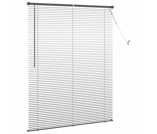 Venēcijas Žalūzija Sudrabaini Pelēks 150 X 110 Cm Pvc Vidaxl