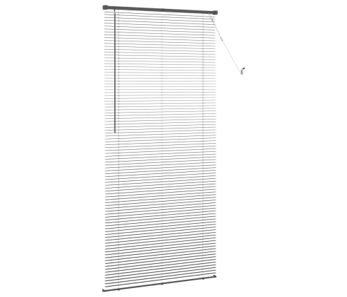 Venēcijas Žalūzija Sudrabaini Pelēks 213 X 100 Cm Pvc Vidaxl