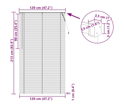 Venēcijas Žalūzija Sudrabaini Pelēks 213 X 120 Cm Pvc Vidaxl