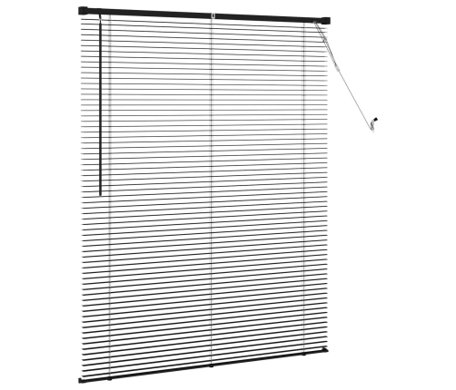 Venēcijas Žalūzija Regulējams Melna 150 X 120 Cm Pvc Vidaxl