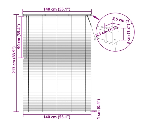 Venēcijas Žalūzija Regulējams Melna 213 X 140 Cm Pvc Vidaxl