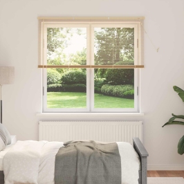 Venēcijas Žalūzija Gaiši Brūna Ar Rakstu 150 X 130 Cm Pvc Vidaxl