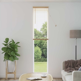 Venēcijas Žalūzija Gaiši Brūna Ar Rakstu 213 X 50 Cm Pvc Vidaxl