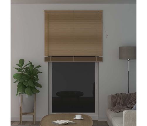 Venēcijas Žalūzija Gaiši Brūna Ar Rakstu 213 X 110 Cm Pvc Vidaxl