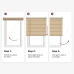 Venēcijas Žalūzija Gaiši Brūna Ar Rakstu 213 X 130 Cm Pvc Vidaxl