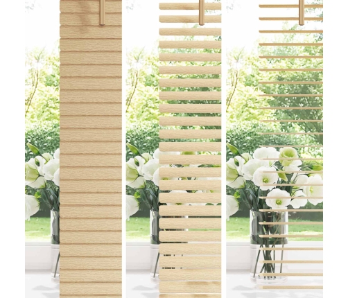 Venēcijas Žalūzija Gaiši Brūna Ar Rakstu 213 X 140 Cm Pvc Vidaxl