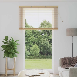 Venēcijas Žalūzija Gaiši Brūna Ar Rakstu 213 X 160 Cm Pvc Vidaxl