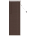 Venēcijas Žalūzija Tumši Brūna Ar Rakstu 150 X 60 Cm Pvc Vidaxl