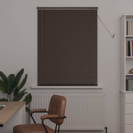 Venēcijas Žalūzija Tumši Brūna Ar Rakstu 150 X 100 Cm Pvc Vidaxl