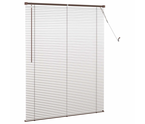 Venēcijas Žalūzija Tumši Brūna Ar Rakstu 150 X 110 Cm Pvc Vidaxl
