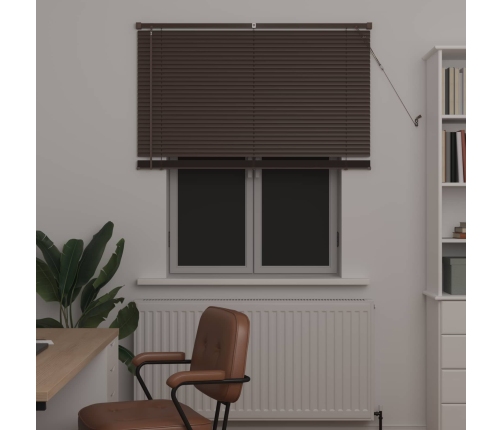 Venēcijas Žalūzija Tumši Brūna Ar Rakstu 150 X 120 Cm Pvc Vidaxl