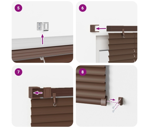 Venēcijas Žalūzija Tumši Brūna Ar Rakstu 150 X 140 Cm Pvc Vidaxl