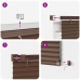 Venēcijas Žalūzija Tumši Brūna Ar Rakstu 150 X 140 Cm Pvc Vidaxl