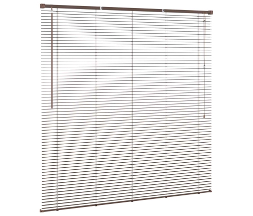 Venēcijas Žalūzija Tumši Brūna Ar Rakstu 150 X 140 Cm Pvc Vidaxl