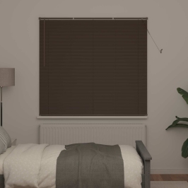Venēcijas Žalūzija Tumši Brūna Ar Rakstu 150 X 150 Cm Pvc Vidaxl