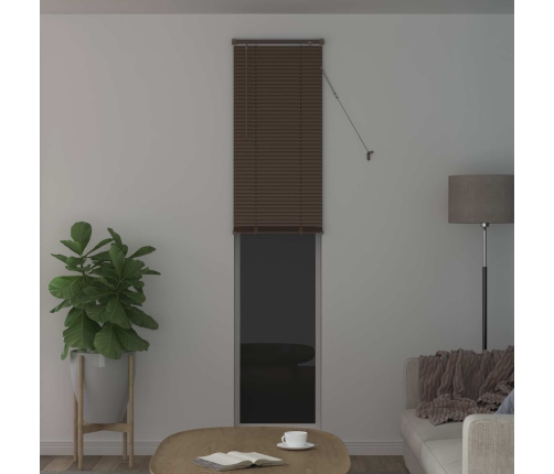 Venēcijas Žalūzija Tumši Brūna Ar Rakstu 213 X 40 Cm Pvc Vidaxl