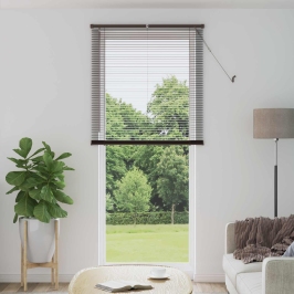 Venēcijas Žalūzija Tumši Brūna Ar Rakstu 213 X 70 Cm Pvc Vidaxl