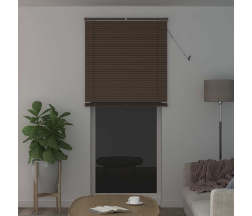 Venēcijas Žalūzija Tumši Brūna Ar Rakstu 213 X 80 Cm Pvc Vidaxl