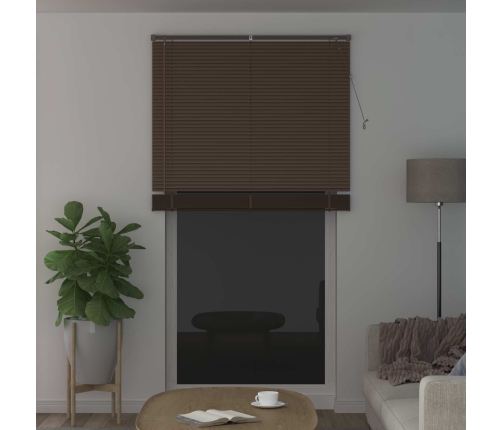 Venēcijas Žalūzija Tumši Brūna Ar Rakstu 213 X 110 Cm Pvc Vidaxl