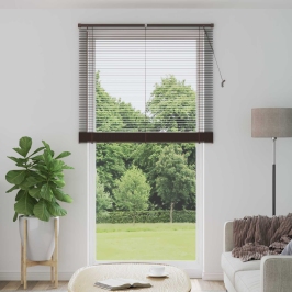 Venēcijas Žalūzija Tumši Brūna Ar Rakstu 213 X 120 Cm Pvc Vidaxl