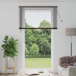 Venēcijas Žalūzija Tumši Brūna Ar Rakstu 213 X 160 Cm Pvc Vidaxl
