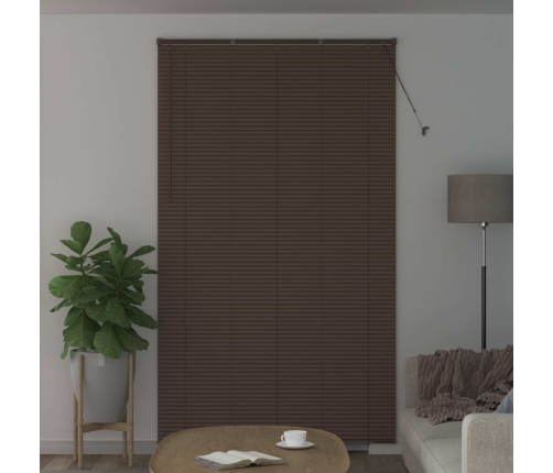 Venēcijas Žalūzija Tumši Brūna Ar Rakstu 213 X 160 Cm Pvc Vidaxl