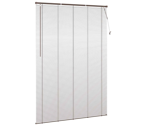 Venēcijas Žalūzija Tumši Brūna Ar Rakstu 213 X 160 Cm Pvc Vidaxl