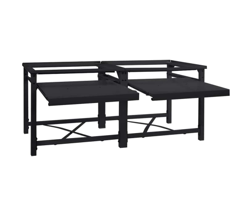 Veļas Mazgājamā Mašīna Uzpaliks 2 Pcs Melna 64 X 55 X 32.5 Cm Vidaxl