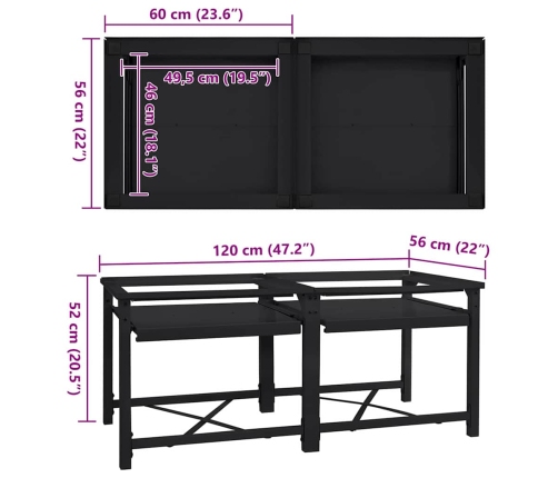 Veļas Mazgājamā Mašīna Uzpaliks 2 Pcs Melna 64 X 55 X 32.5 Cm Vidaxl