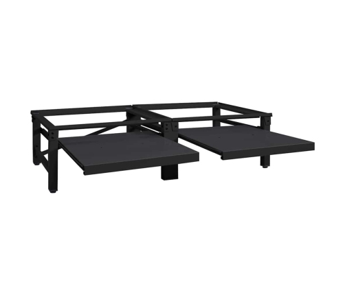 Veļas Mazgājamā Mašīna Uzpaliks 2 Pcs Melna 64 X 55 X 32.5 Cm Vidaxl