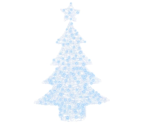 Ziemassvētku Eglīte Su 100 Led Vēsi Balta 120 Cm Akrils Vidaxl