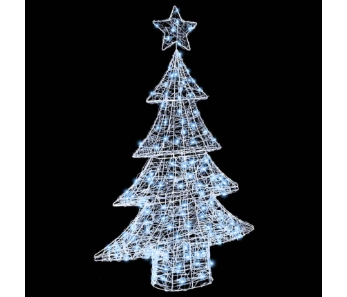 Ziemassvētku Eglīte Su 100 Led Vēsi Balta 120 Cm Akrils Vidaxl