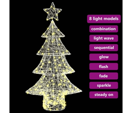 Ziemassvētku Eglīte Su 160 Led Silti Balta 150 Cm Akrils Vidaxl