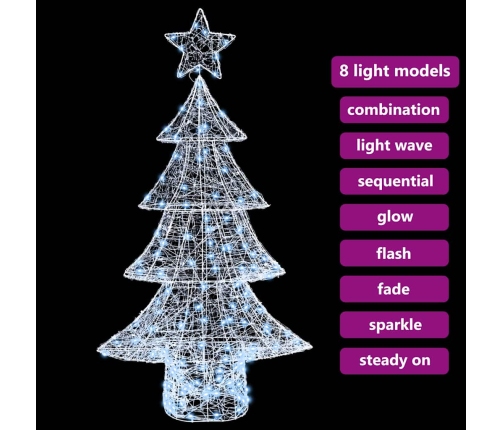 Ziemassvētku Eglīte Su 160 Led Vēsi Balta 150 Cm Akrils Vidaxl