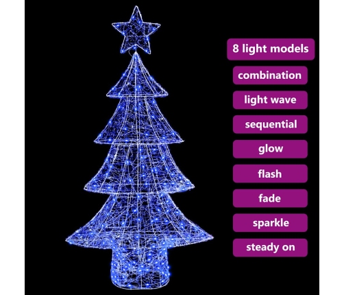 Ziemassvētku Eglīte Su 160 Led Zila 150 Cm Akrils Vidaxl