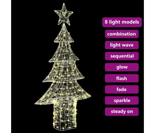 Ziemassvētku Eglīte Su 240 Led Silti Balta 180 Cm Akrils Vidaxl