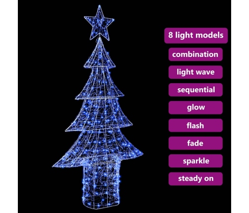 Ziemassvētku Eglīte Su 240 Led Zila 180 Cm Akrils Vidaxl