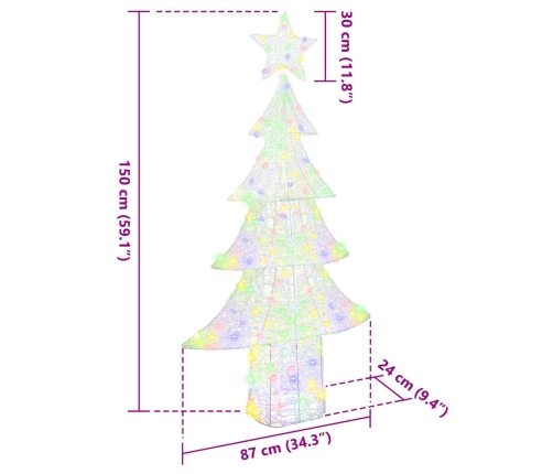Ziemassvētku Dekorācija Daudzkrāsains 180 Cm Vidaxl