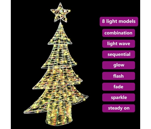 Ziemassvētku Eglīte Su 120 Led Silti Balta 120 Cm Pet Vidaxl